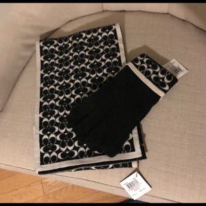 Coach scarf and gloves